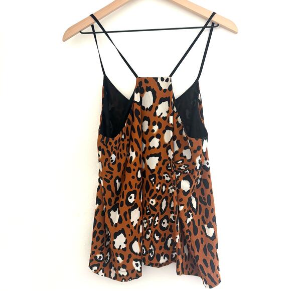 Topshop Tops - TOPSHOP Tall Cheetah Camisole‎ Top Women's Size 8 Spaghetti Strap Y2K Baddie